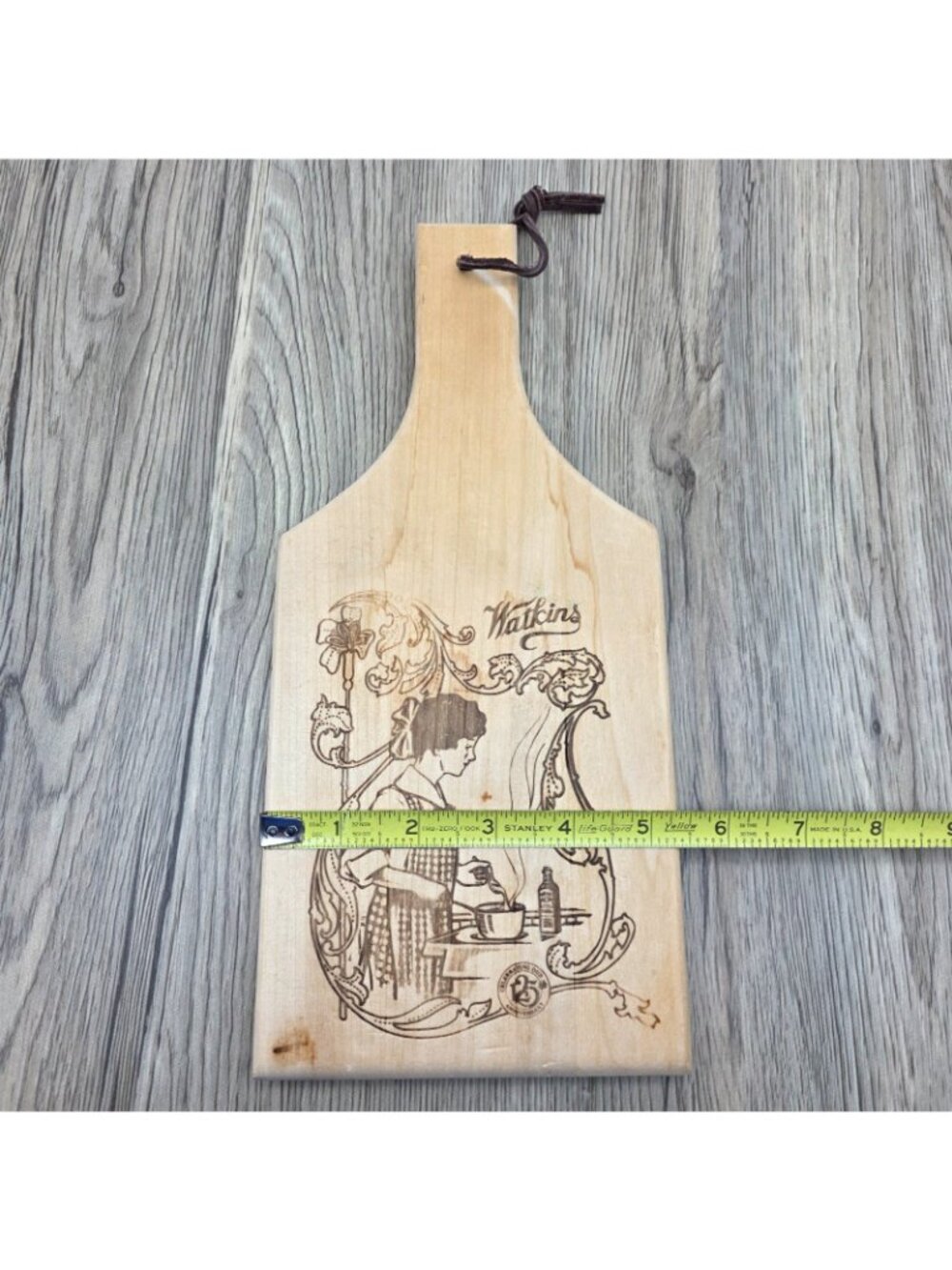 Rustic Watkins Engraved Wood Cutting Board Vintage Farmhouse Kitchen Wall Decor - Picture 9 of 10